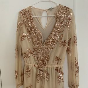 Vintage Rosegold & Cream Romper